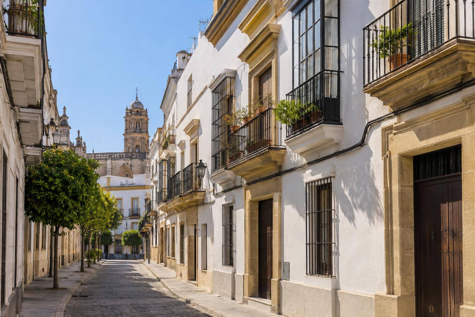 Imagen ilustrativa: Fachadas de edificios residenciales en una calle urbana andaluza, con balcones y ventanas, sin personas reconocibles