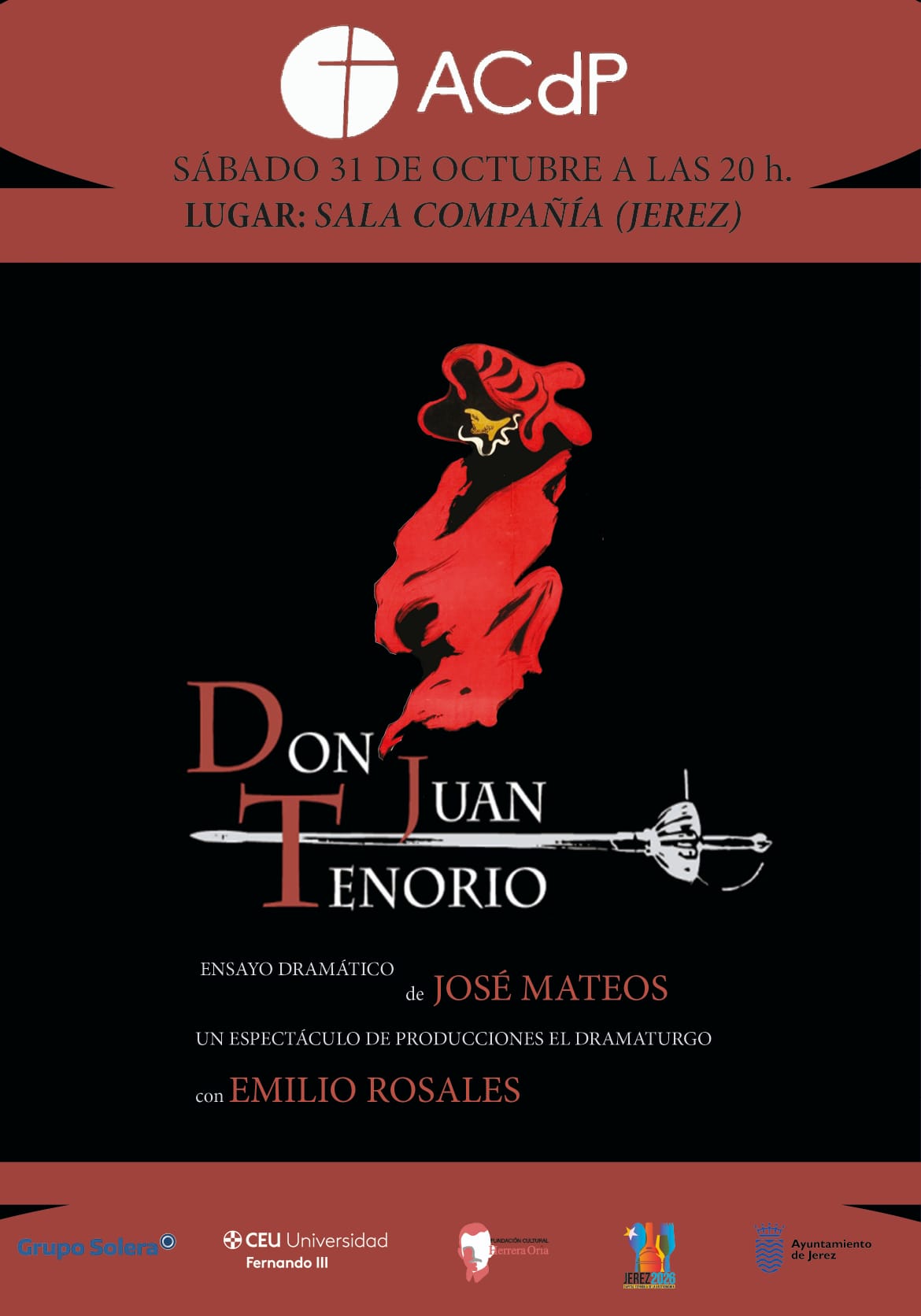 ‘Don Juan Tenorio’ llega a la Sala Compañía el 31 de octubre con entrada gratuita